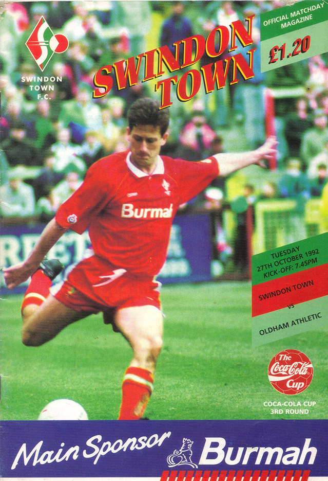 <b>Tuesday, October 27, 1992</b><br />vs. Oldham Athletic (Home)